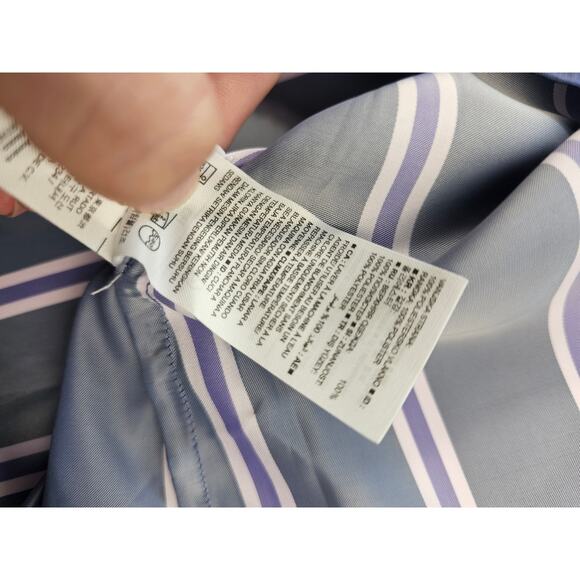 NWT banana republic S vertical stripes long sleeve off shoulder collar career - Picture 5 of 9